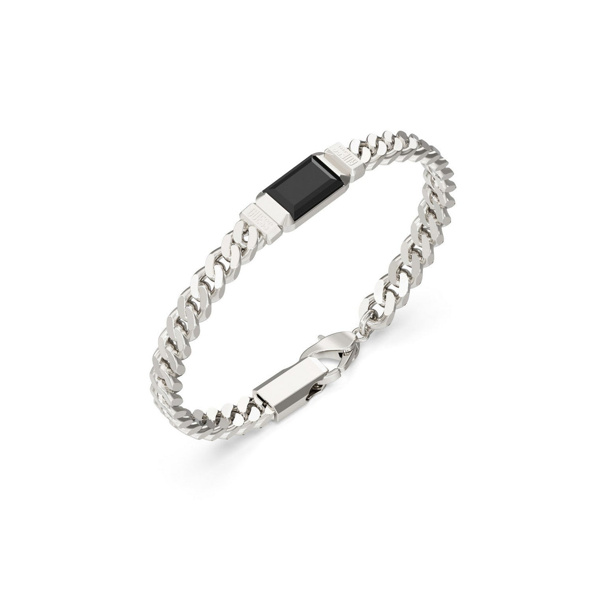 Guess Jewellery Mens 8Mm Supremo Tag Bracelet UMB06067STBKS