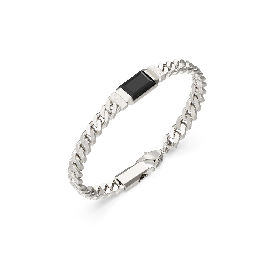 Guess Jewellery Mens 8mm Supremo Tag Bracelet UMB06067STBKS