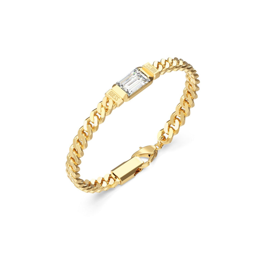 Guess Jewellery Mens 8mm Supremo Tag Bracelet UMB06067YGL