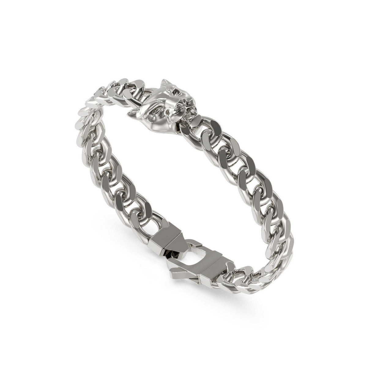 Guess Jewellery Mens 9Mm Panther Bracelet UMB06084STL