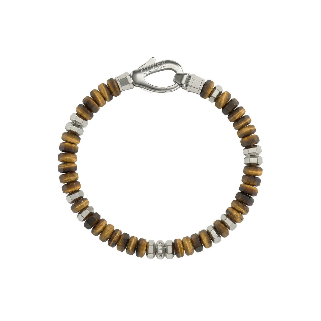 Guess Jewellery Mens 6Mm Exagonal Beads Bracelet UMB06092STBWS