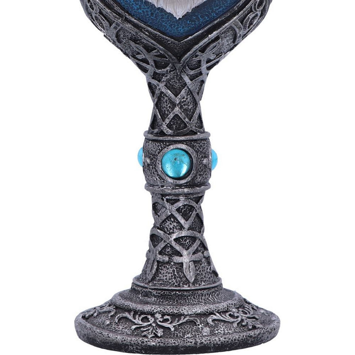 White Winter Ghost Wolf Wine Glass Goblet K2853G6