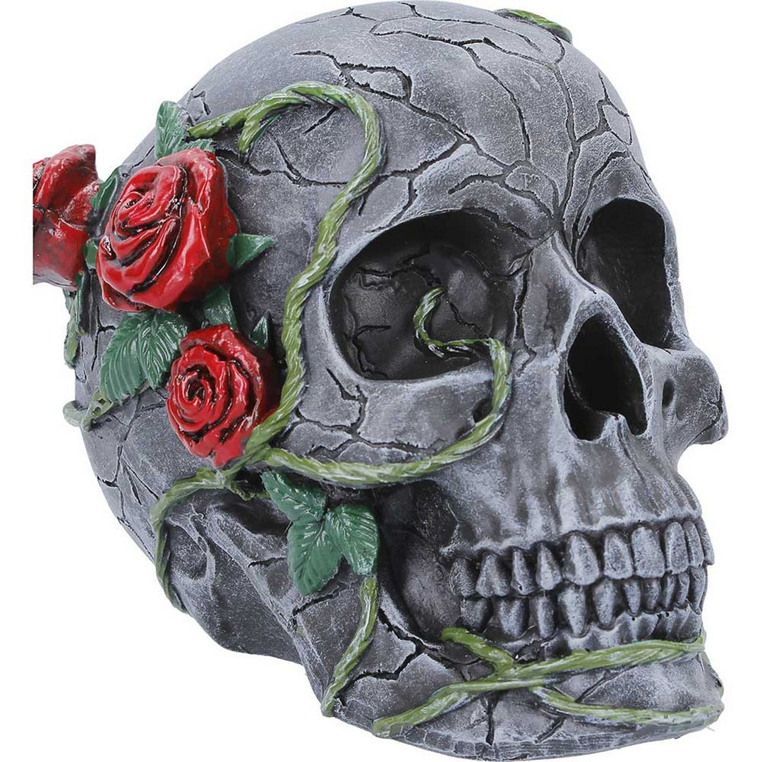 Twilight Bloom Gothic Skull Figurine K7485A26