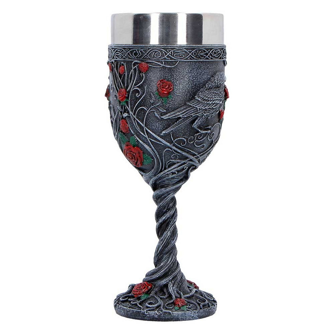 Twilight Bloom Gothic Raven Goblet 19.5cm K7487A26