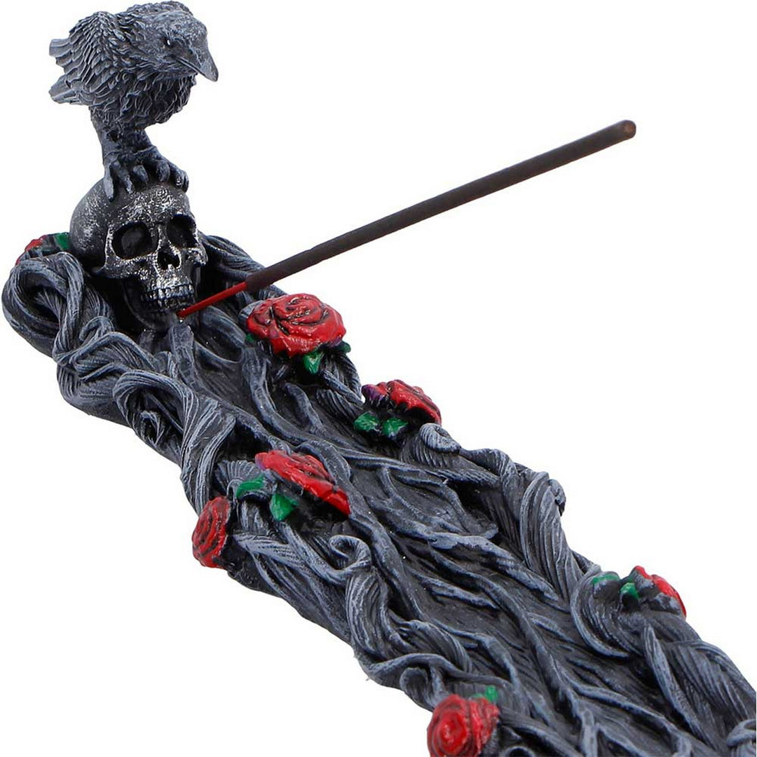Twilight Bloom Gothic Raven Incense Burner K7488A26