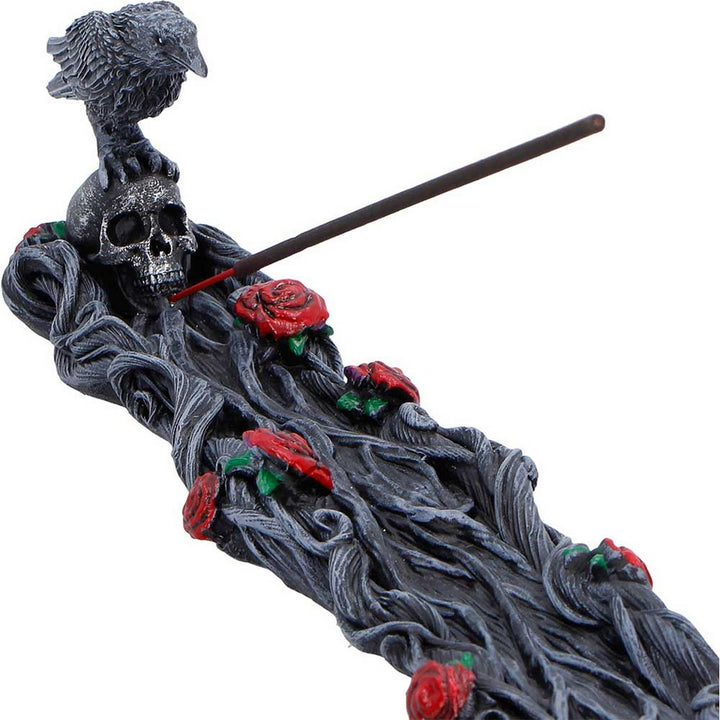 Twilight Bloom Gothic Raven Incense Burner K7488A26
