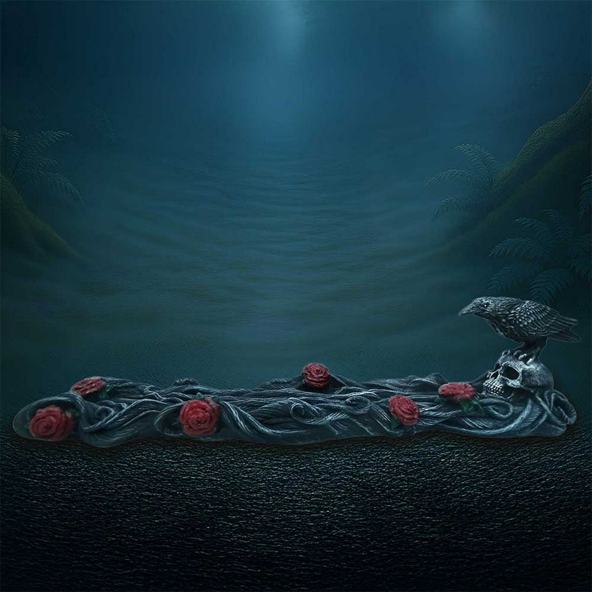 Twilight Bloom Gothic Raven Incense Burner K7488A26