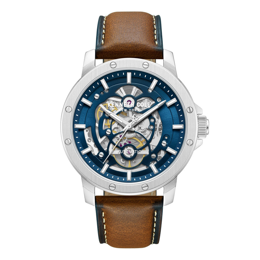 Kenneth Cole Harrison Blue Automatic Modern Dress Watch KCWGX0088905