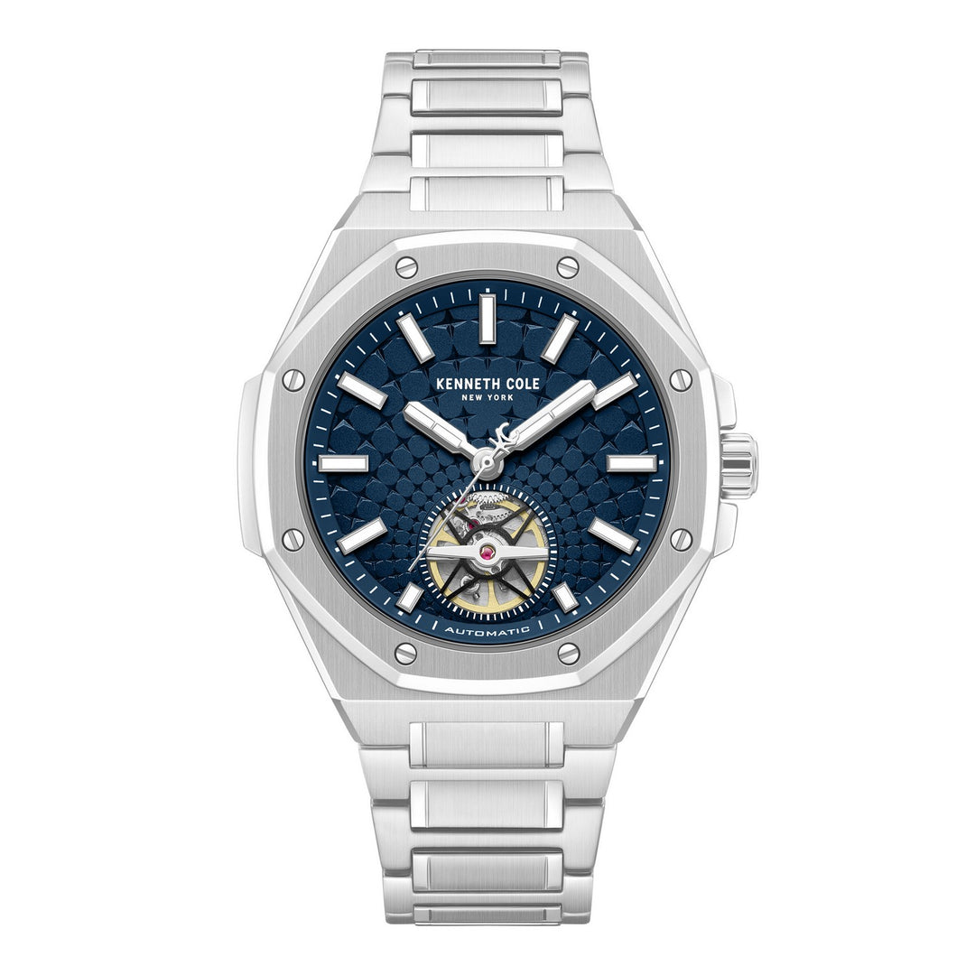 Kenneth Cole Benson Blue Automatic Modern Dress Sport Watch KCWGY0099104