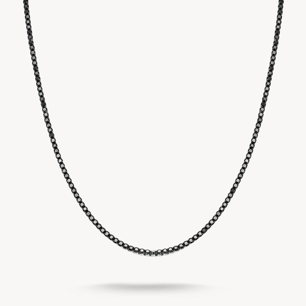 Thomas Sabo Sparkling Black Silver Blackened Zirconia Black Necklace KE2303-643-11