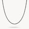 Black chain necklace on a white background