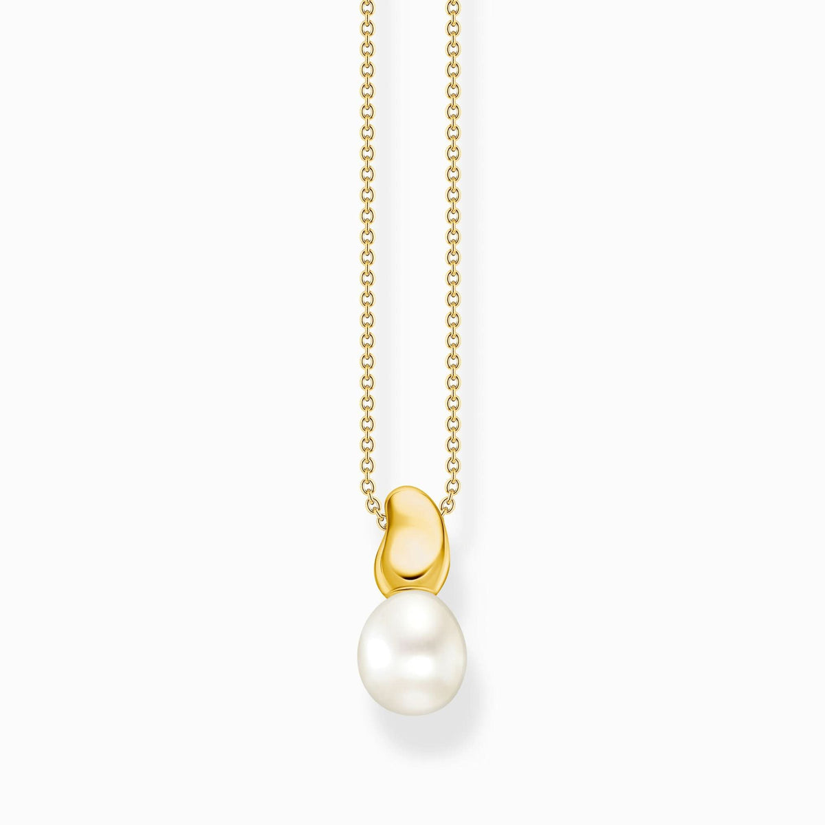 Natural Beauty Gold Plated Freshwater Pearl Necklace KE2318-430-14