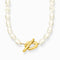 Natural Beauty Gold Plated Pearl Necklace KE2320-430-14