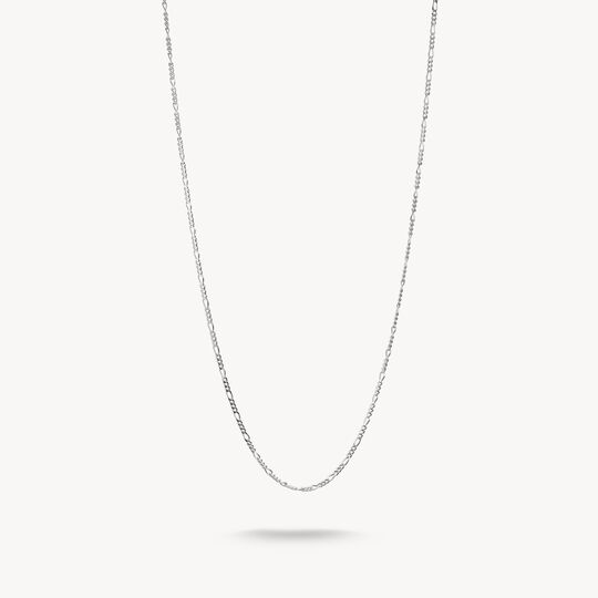 Thomas Sabo Charm Club Charming Connect Sterling Silver Figaro Design Necklace KE2329-001-21-L45v
