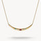 Gold necklace with gemstones on a white background