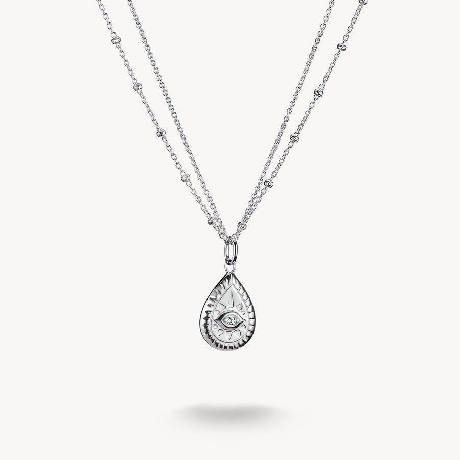 Thomas Sabo Elyndra Sterling Silver Zirconia Silver Necklace KE2333-051-14