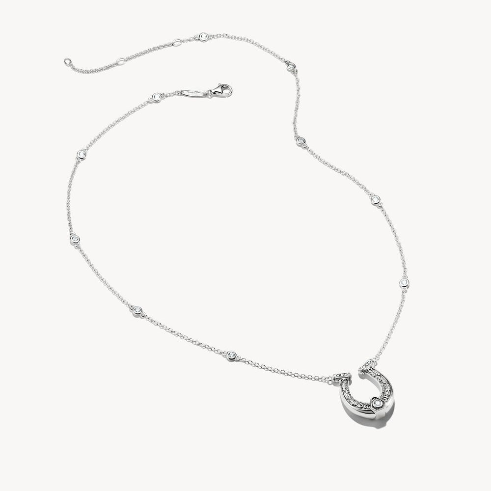 Thomas Sabo Elyndra Sterling Silver Blackened Zirconia Silver Necklace KE2343-643-14
