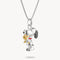 Thomas Sabo Sterling Silver 18ct Gold Peanuts Snoopy And Woodstock Pavé Necklace KE2345-565-7