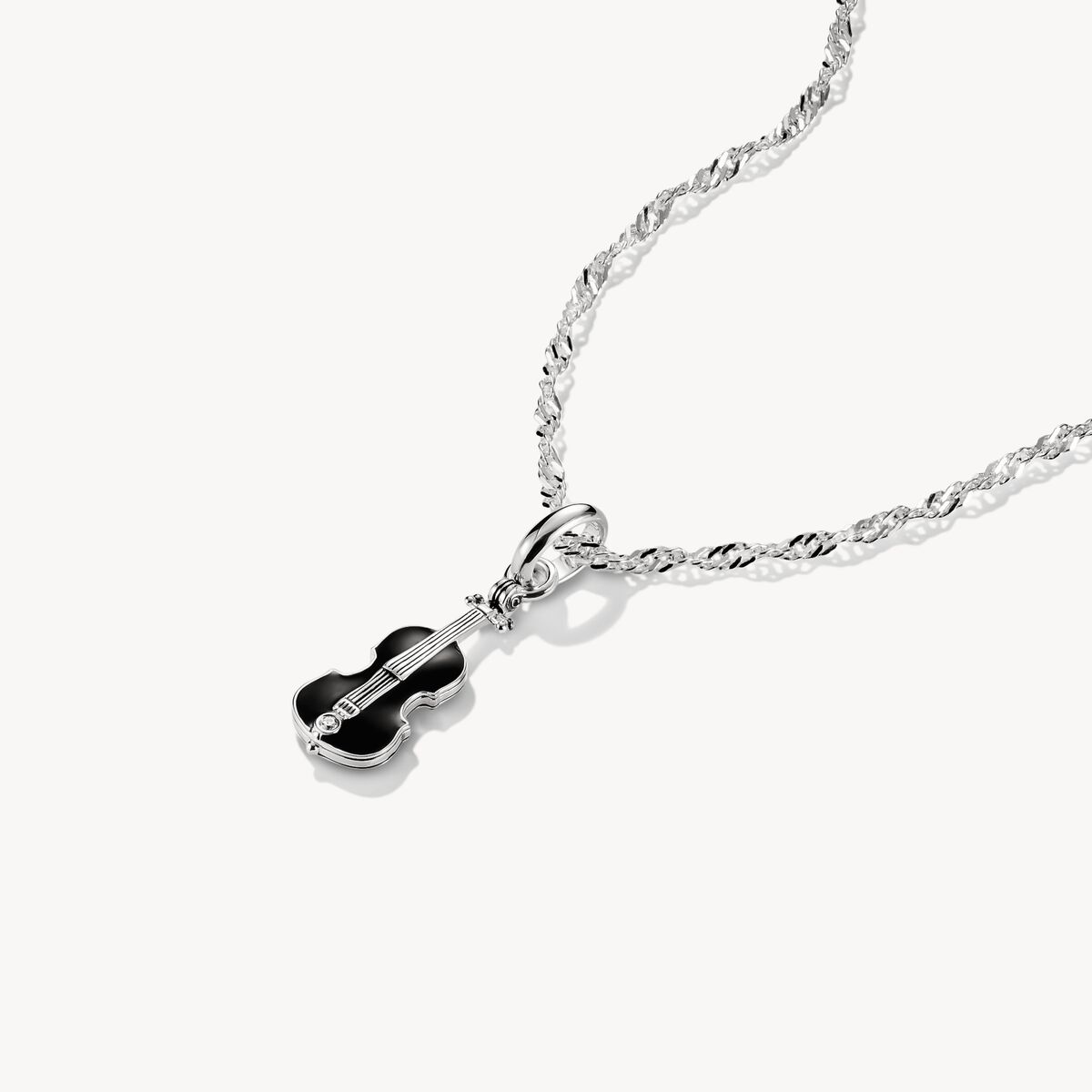 Thomas Sabo Sterling Silver Wednesday Enamel Cello Necklace KE2346-691-11