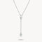 Diamond necklace with two pendants on a white background