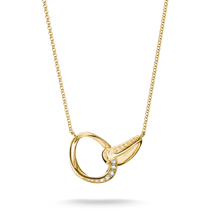 Thomas Sabo 18k Gold Plated Together Necklace KE2378-M01-14-L45V