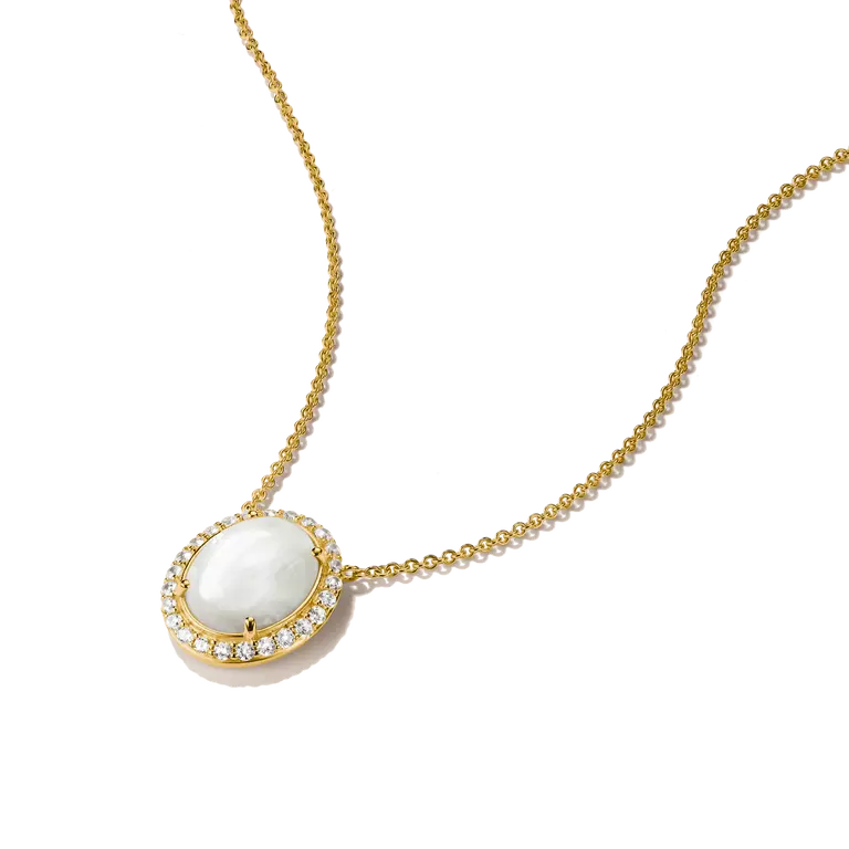 Thomas Sabo 18k Gold Plated Fluid Elegance Mother Of Pearl Necklace KE2379-M01-14-L50V