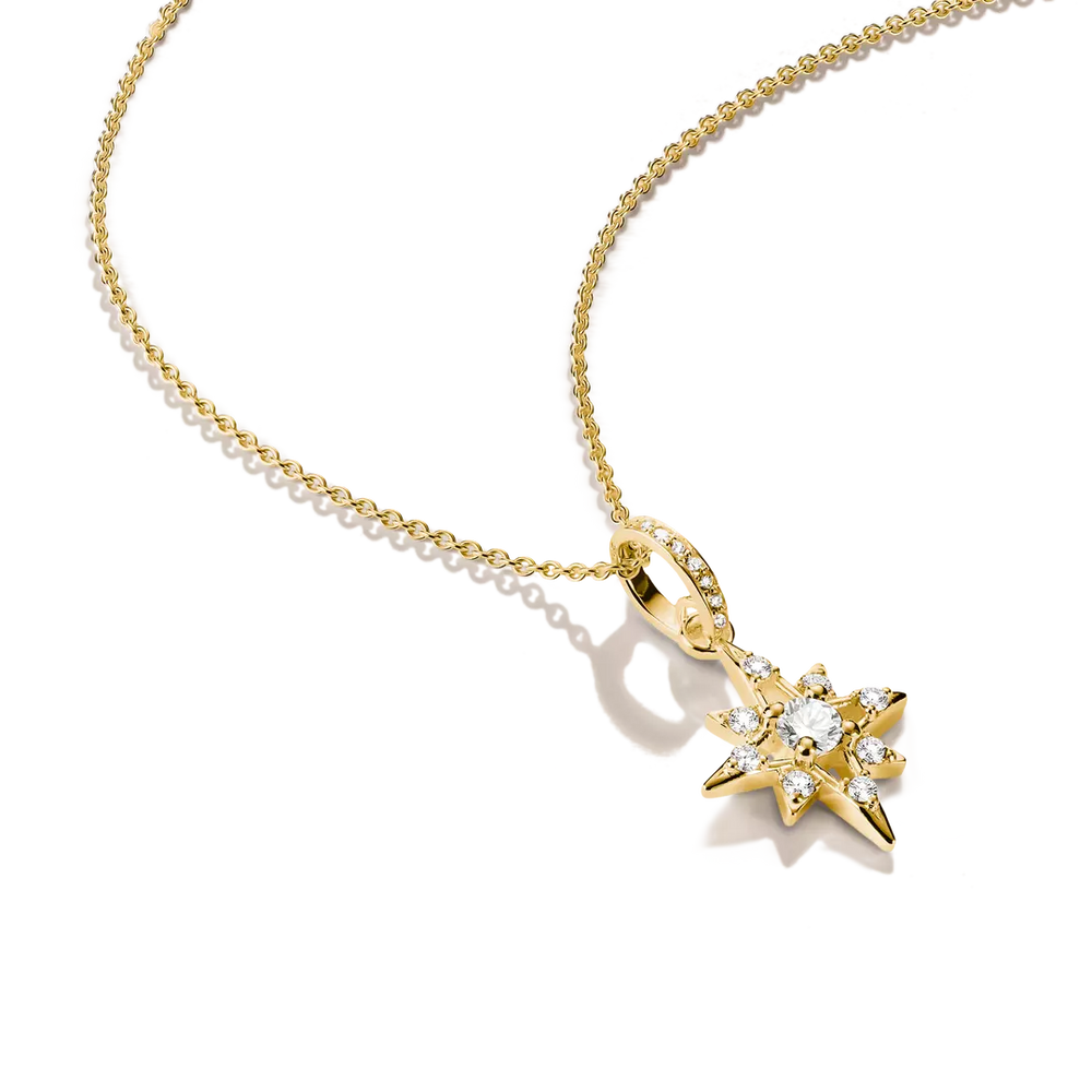 Thomas Sabo Midnight Sky 18ct Gold Plated Necklace KE2394-M01-14-L50