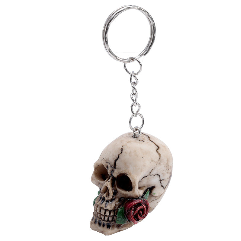 Skulls and Roses Skull Keyring KEY171