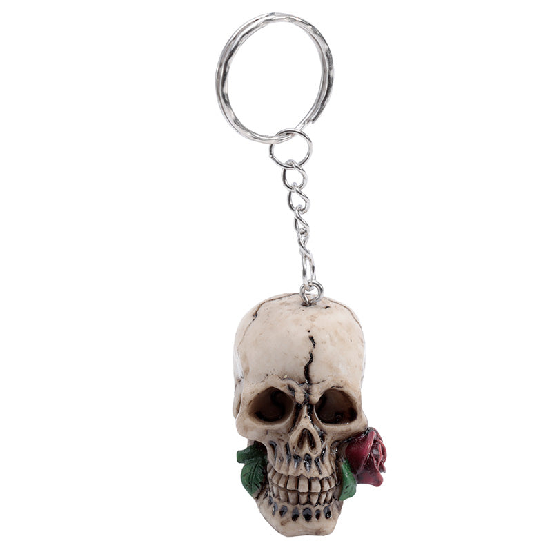 Skulls and Roses Skull Keyring KEY171