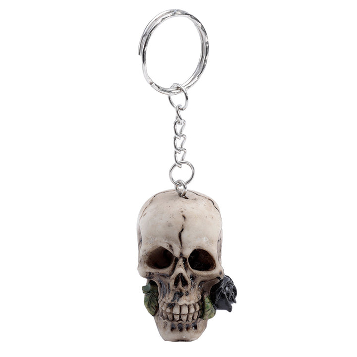 Skulls and Roses Skull Keyring KEY171