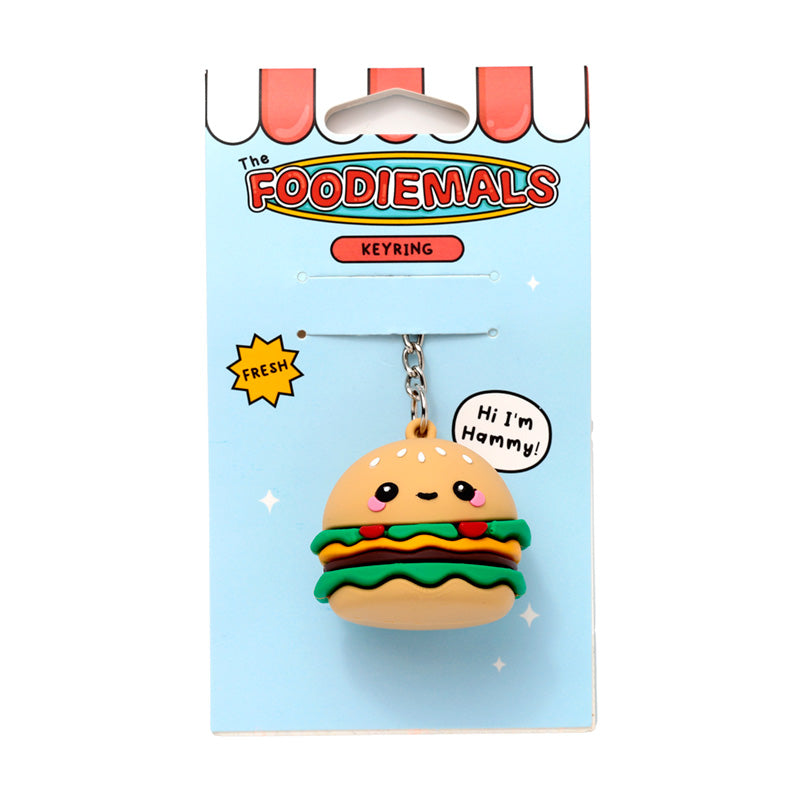 Hammy the Burger Foodiemals 3D PVC Keyring KEY297