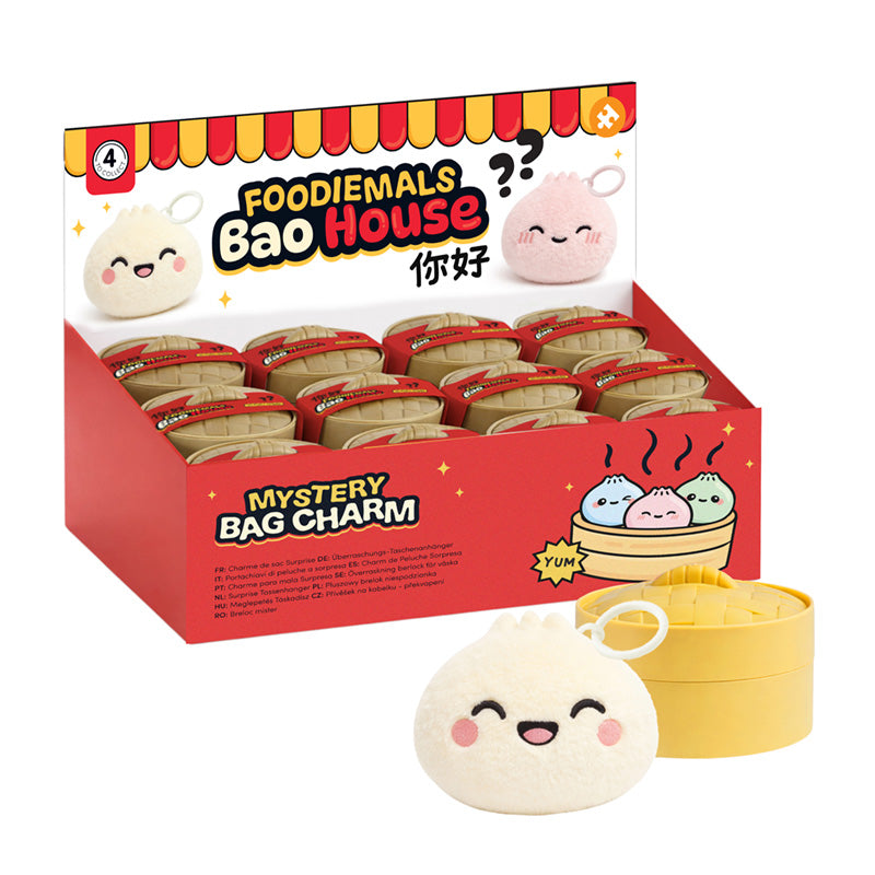 Mystery Foodiemals Bao House Bao Bun Plush Keyring Charm Blind Box KEY354