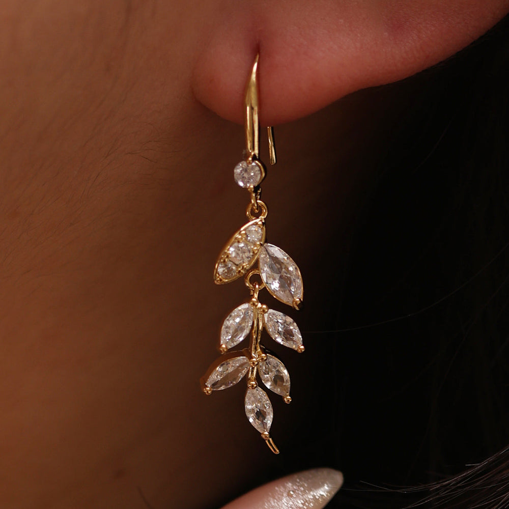 Vine drop hook earrings