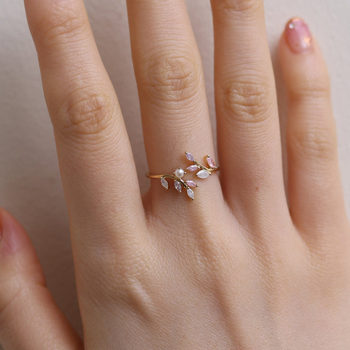 Pearl vine ring-3