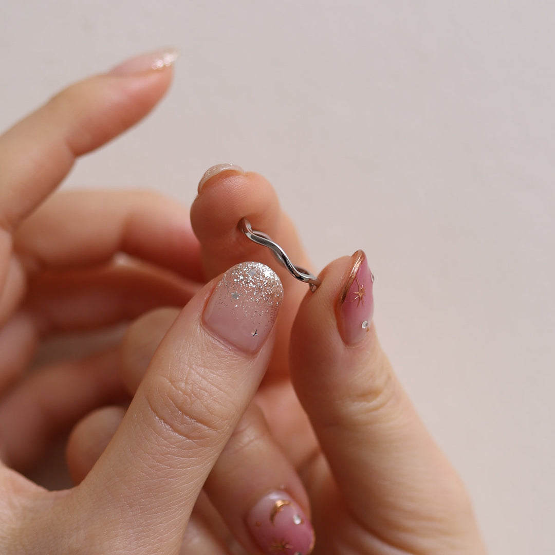Minimalist Wave Ring-3