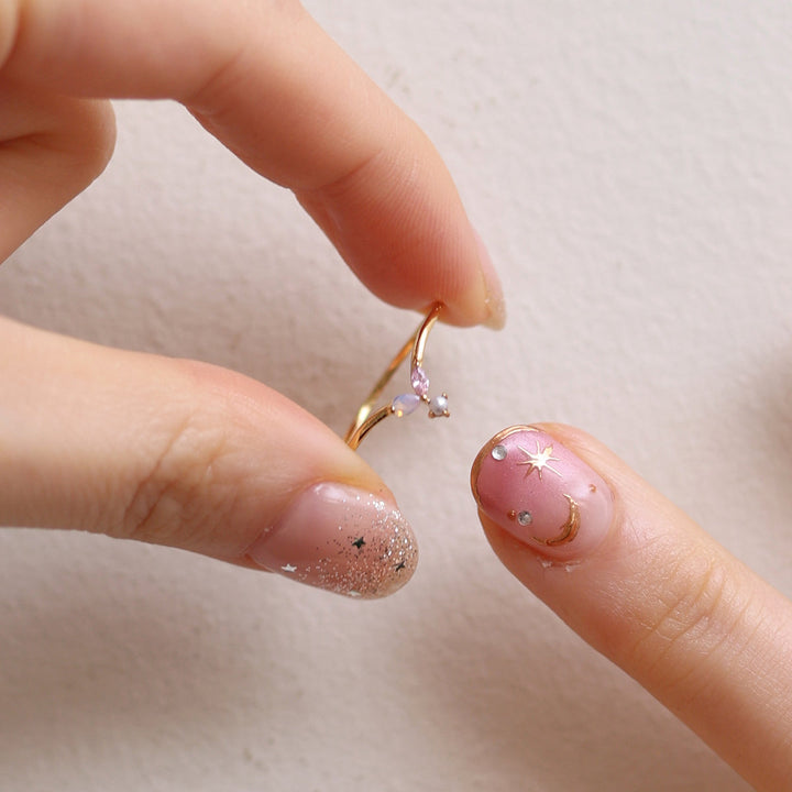 Pink Gemstone Ring-2