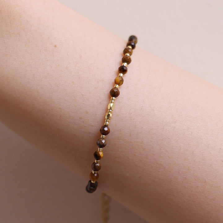 Tiger's eye beaded bracelet-1