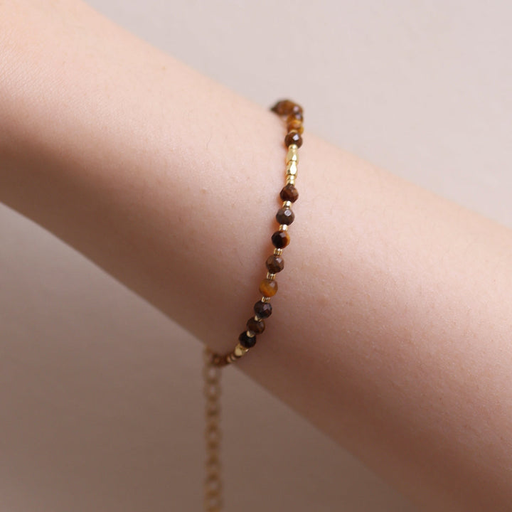 Tiger's eye beaded bracelet-2