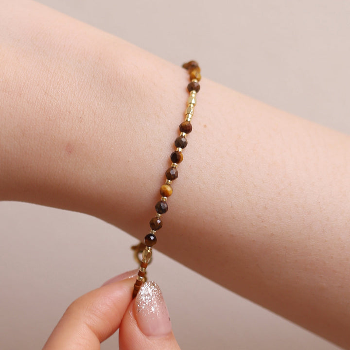 Tiger's eye beaded bracelet-4