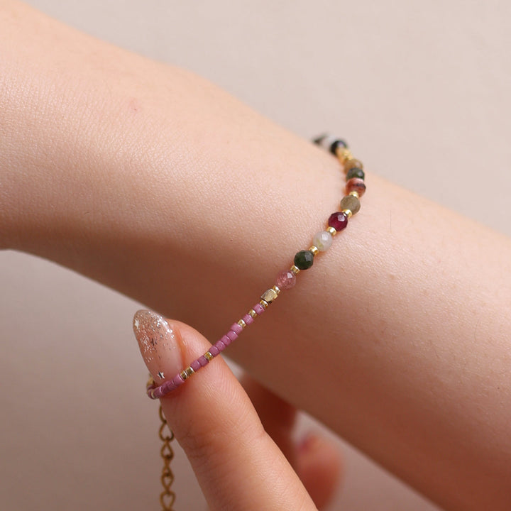 Tourmaline beaded bracelet-4