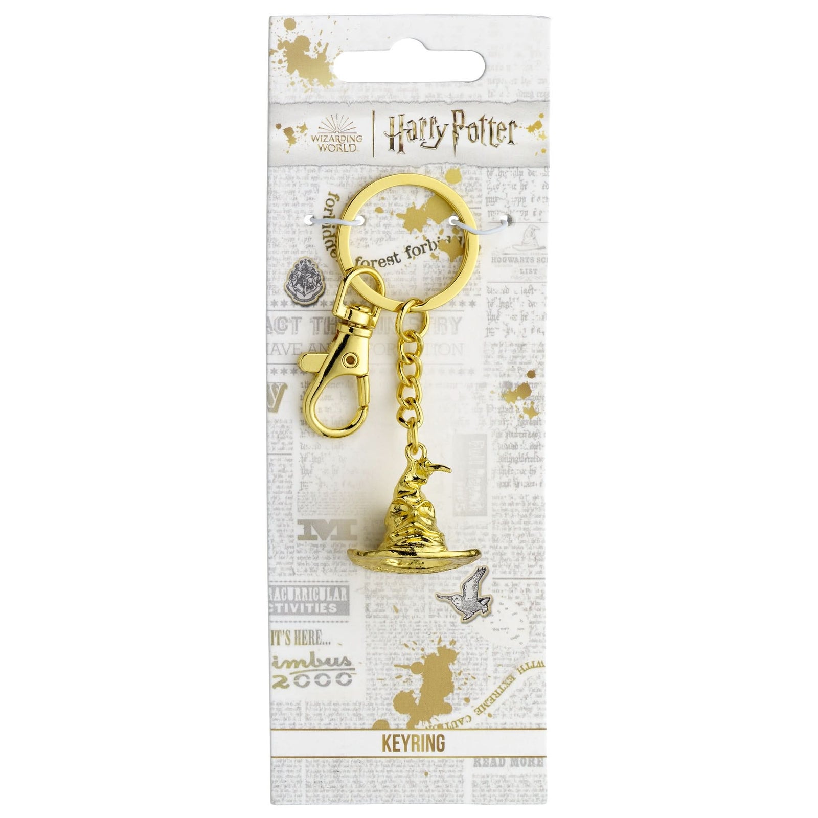 Harry Potter Gold Tone Sorting Hat Keyring KH3DG006