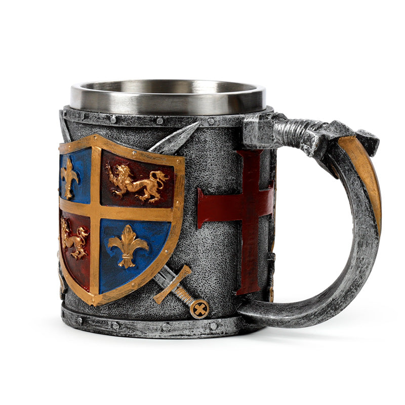 Decorative Coat of Arms Gold & Silver Tankard KN214