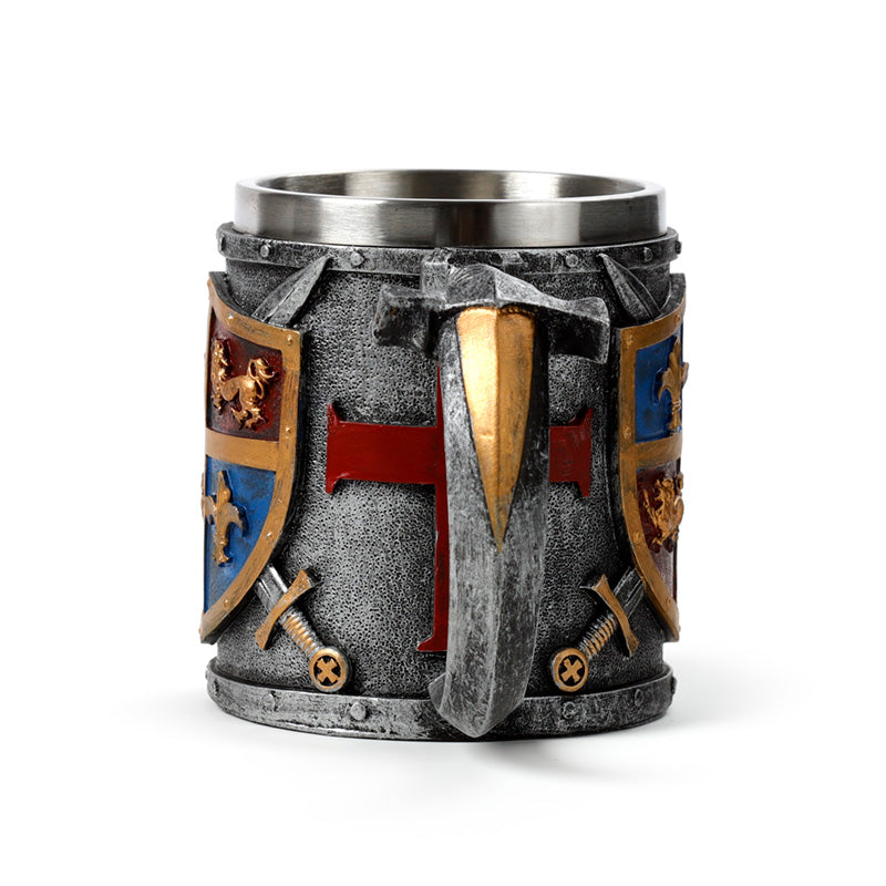 Decorative Coat of Arms Gold & Silver Tankard KN214
