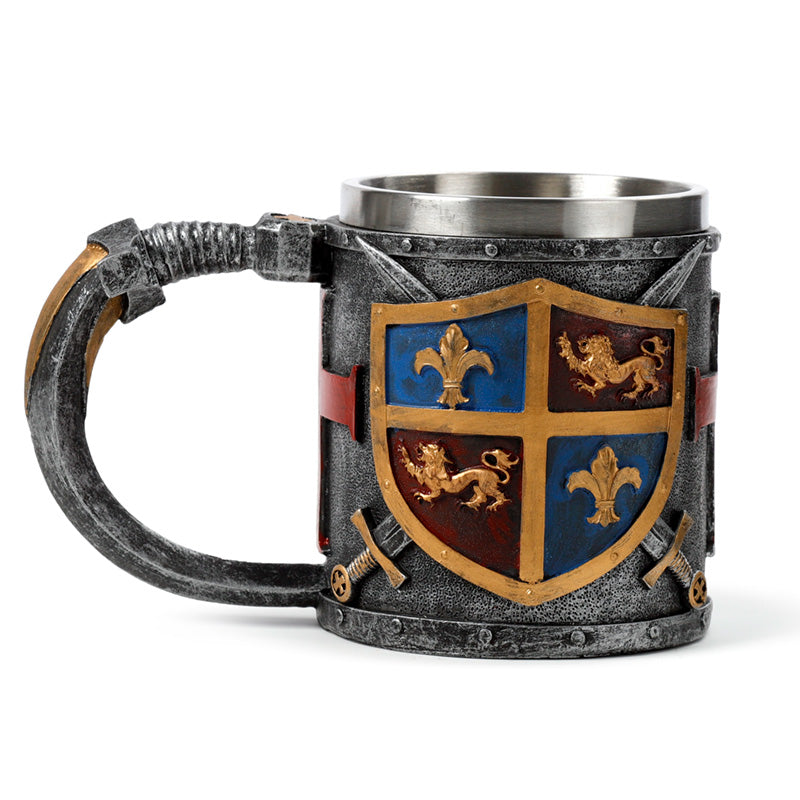 Decorative Coat of Arms Gold & Silver Tankard KN214