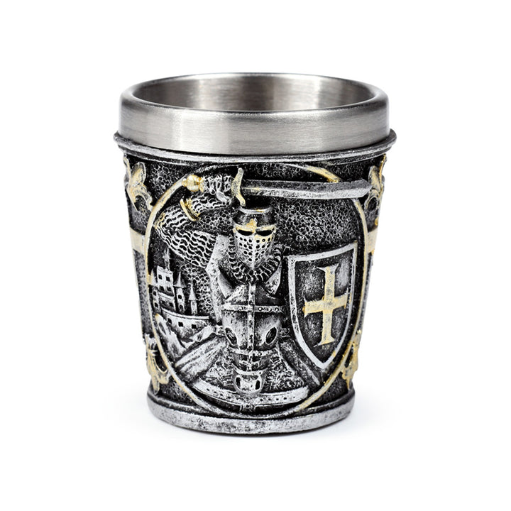 Decorative Medieval Knight with Shield Shot Glass KN226