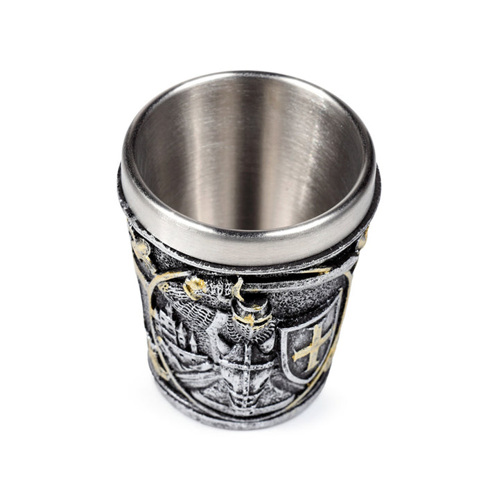 Decorative Medieval Knight with Shield Shot Glass KN226