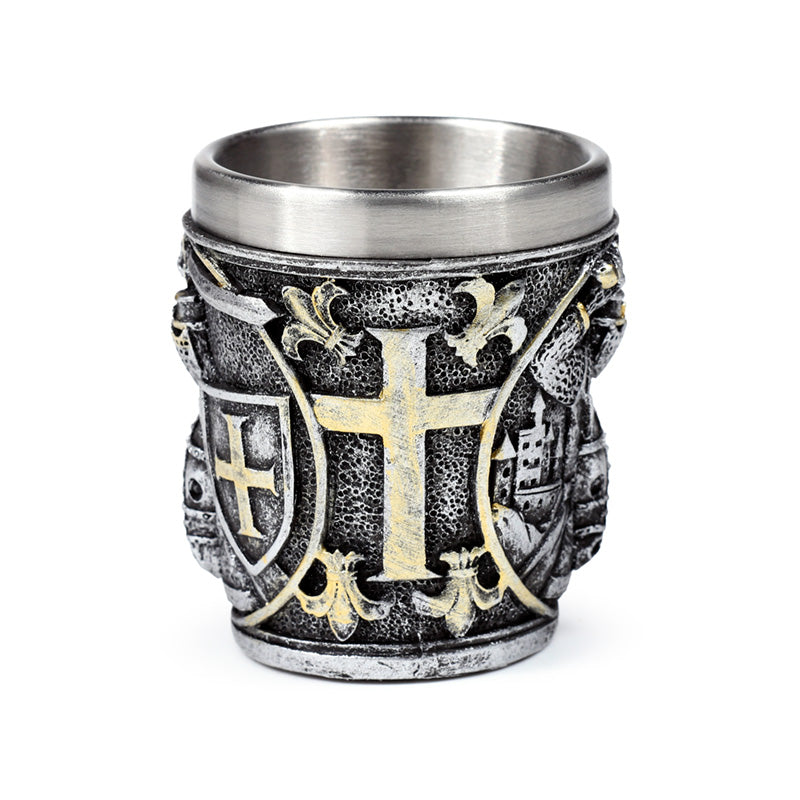 Decorative Medieval Knight with Shield Shot Glass KN226