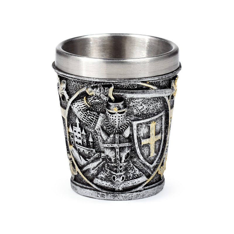 Decorative Medieval Knight with Shield Shot Glass KN226