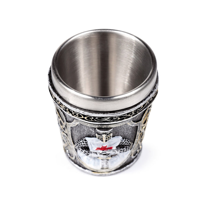 Decorative Medieval White Knight Shot Glass KN228