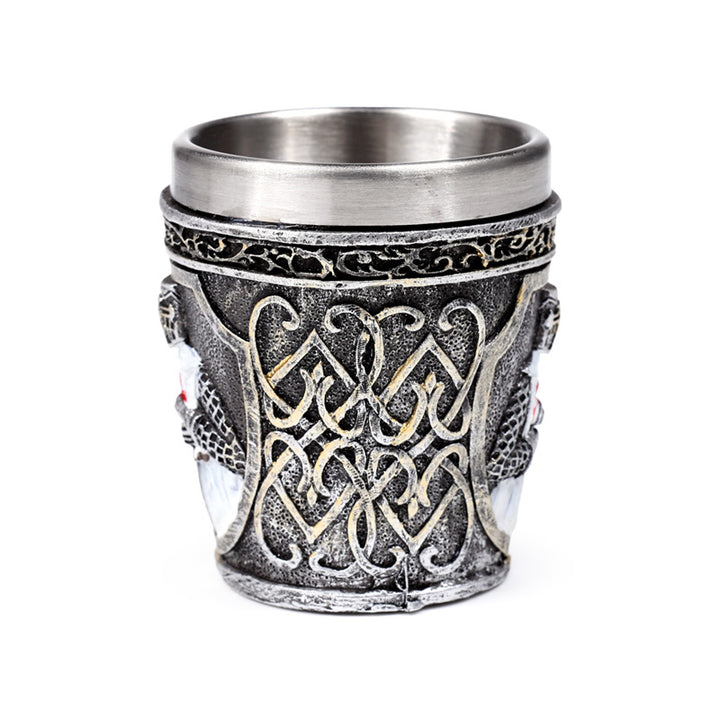 Decorative Medieval White Knight Shot Glass KN228